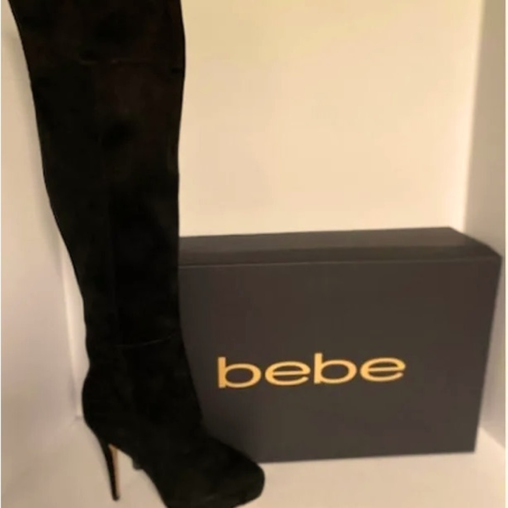 COPY - Bebe Rhianna black over the knee boots NEW